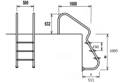 Flexinox Easy Access Zwembadtrap 3-treden AISI 316 -Hayward Winkel flexinox easy access zwembadtrap 3 treden aisi 316 3