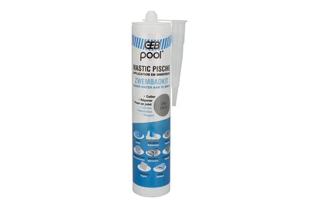 GEB Mastic Zwembadkit Grijs - Lijmkit 1 GEB Mastic Zwembadkit Grijs - Lijmkit