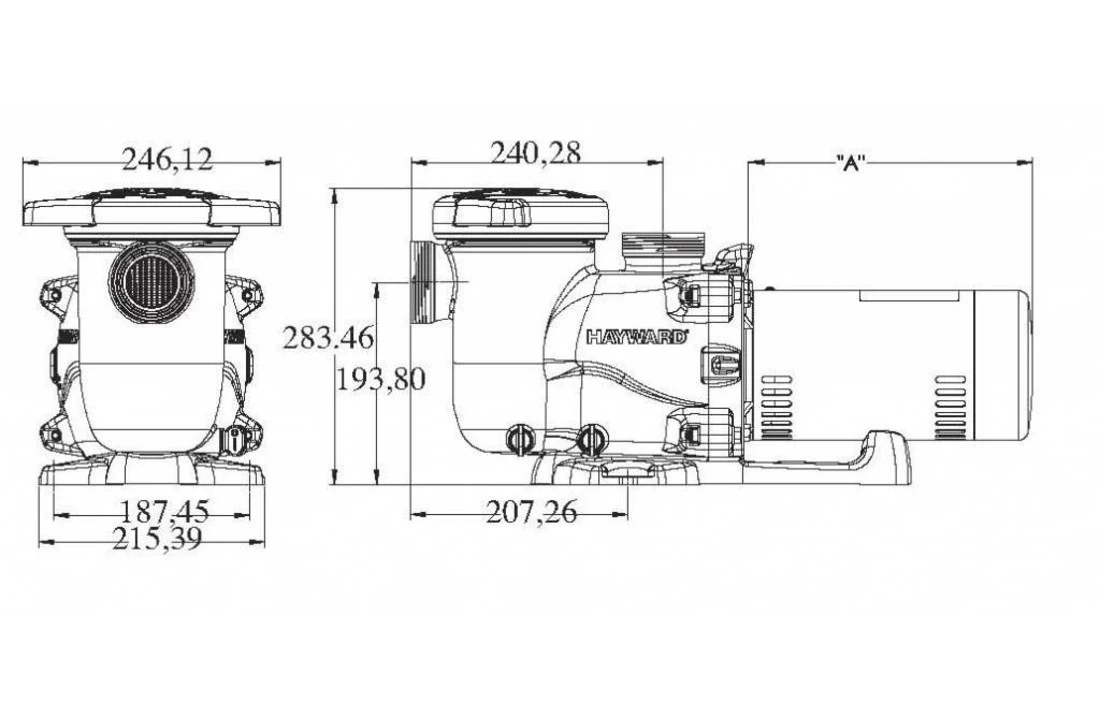 Hayward Hayward Max Flo XL Zwembadpomp 14.5m3/h 230v 2 Hayward Hayward Max Flo XL Zwembadpomp 14.5m3/h 230v - Afbeelding 2