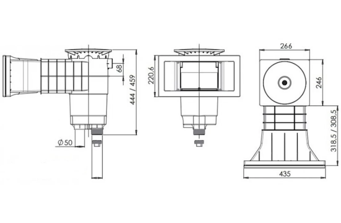 Weltico Weltico Skimmer A400 Wit Voor Paneel / Prefab Baden 3 Weltico Weltico Skimmer A400 Wit Voor Paneel / Prefab Baden - Afbeelding 3